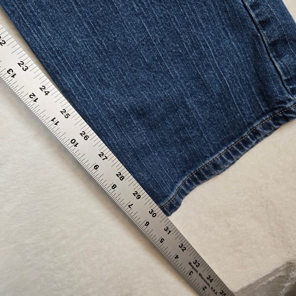 Levi's 525 Nouveau Low Bootcut Womens 14 Jeans Denim Dark Wash 0730 - Picture 5 of 11